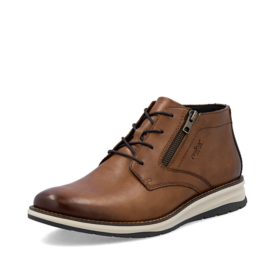 bottes marron à fermeture éclair pour homme rieker 14705-24