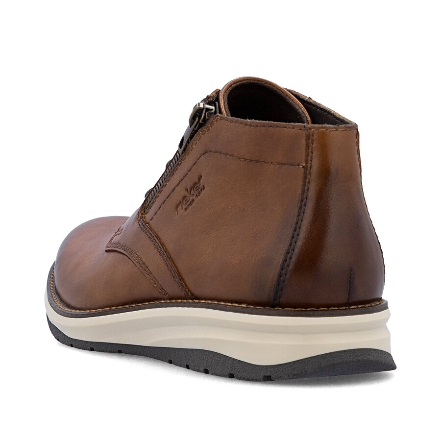 bottes marron à fermeture éclair pour homme rieker 14705-24