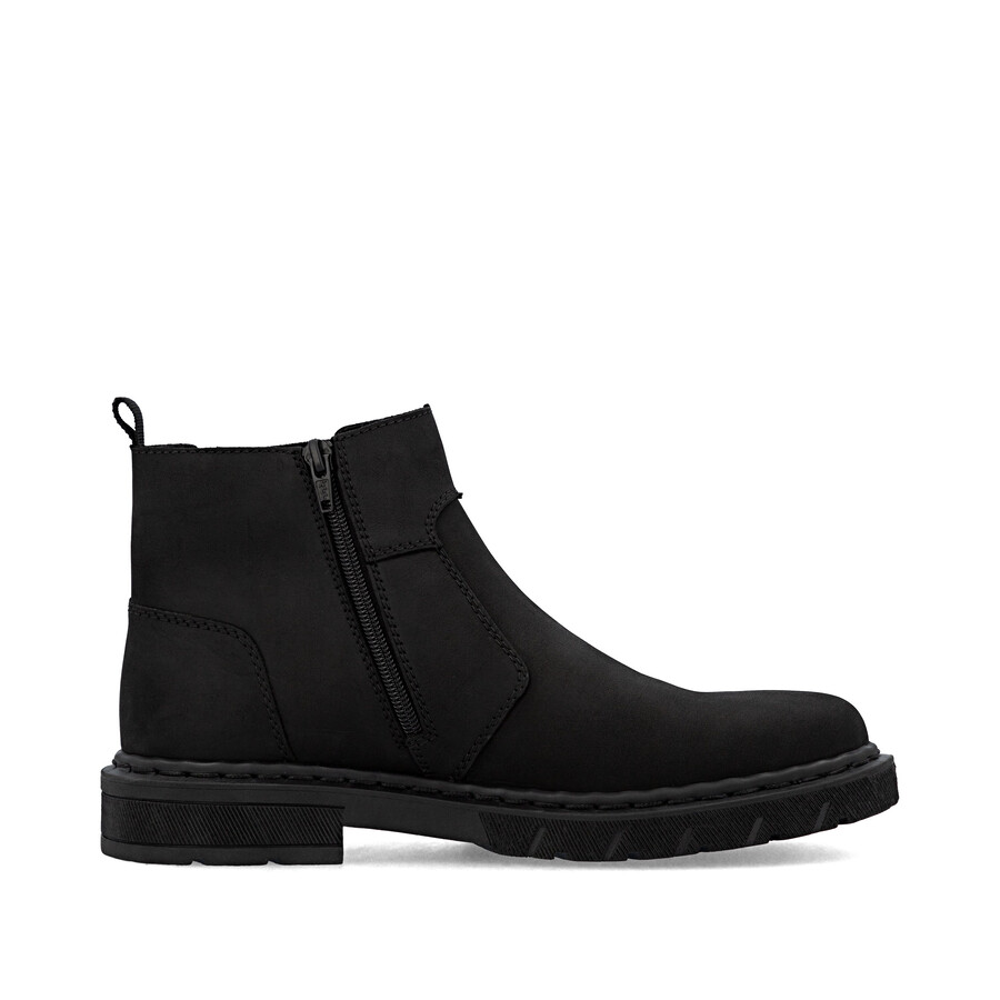 bottes noires à fermeture éclair pour hommes rieker 31650-00