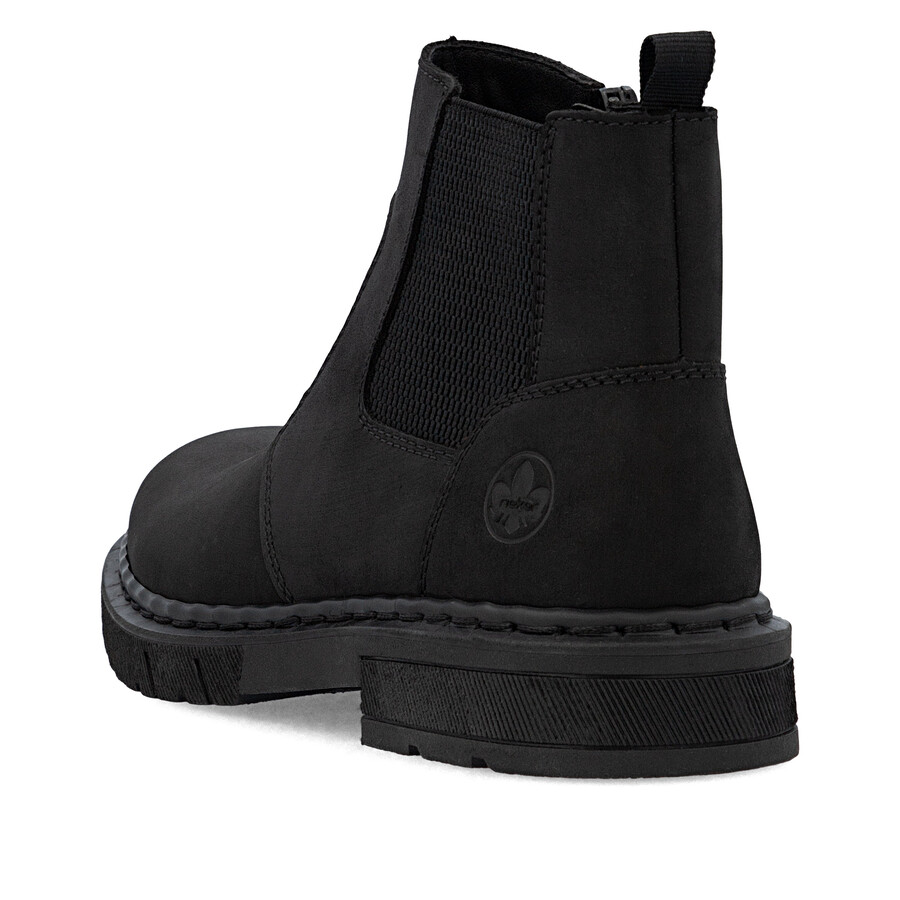 bottes noires à fermeture éclair pour hommes rieker 31650-00