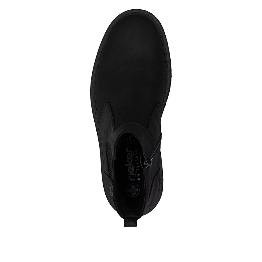 bottes noires à fermeture éclair pour hommes rieker 31650-00