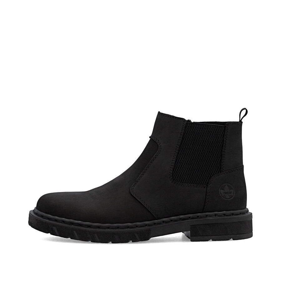 bottes noires à fermeture éclair pour hommes rieker 31650-00