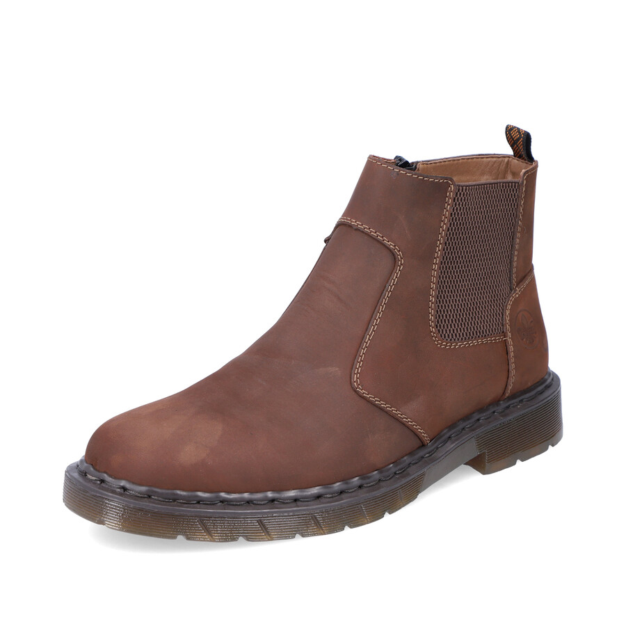 bottes marron à fermeture éclair pour homme rieker 31650-23