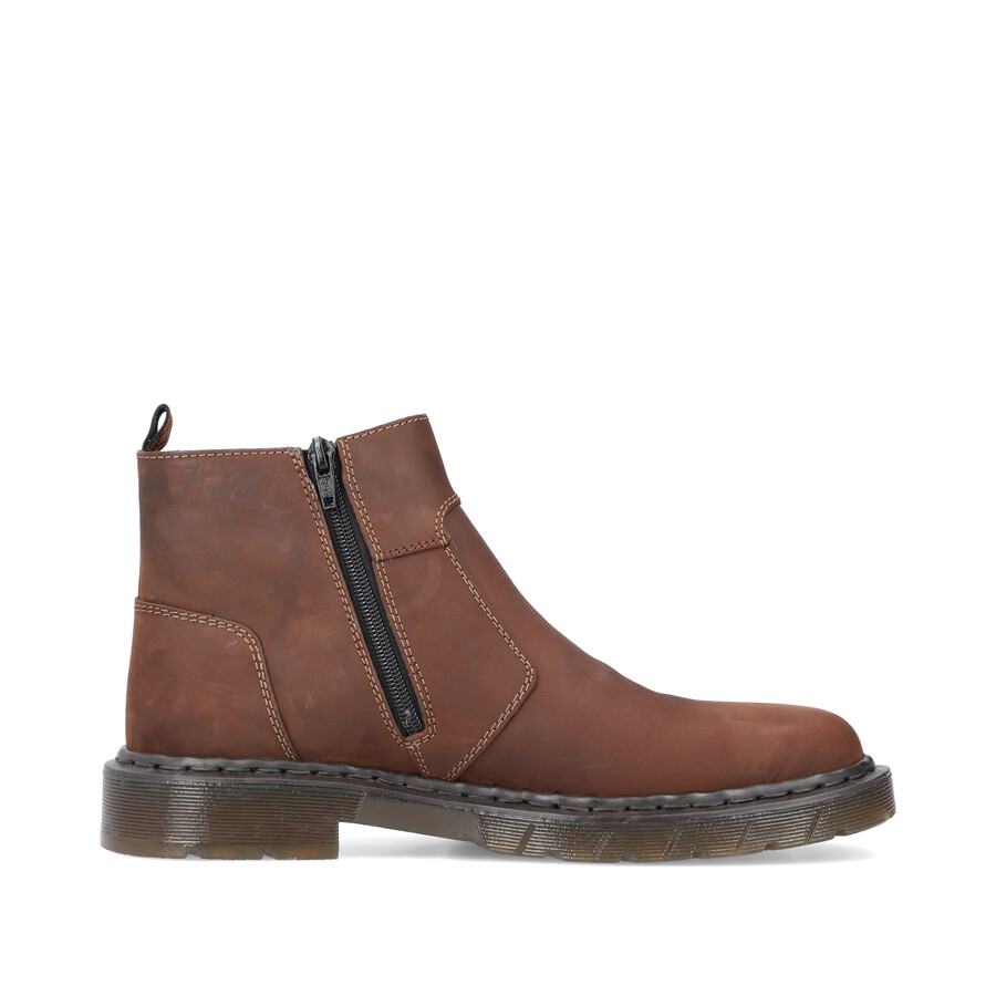 bottes marron à fermeture éclair pour homme rieker 31650-23