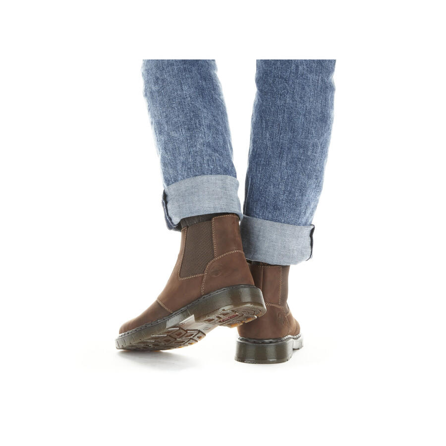 bottes marron à fermeture éclair pour homme rieker 31650-23