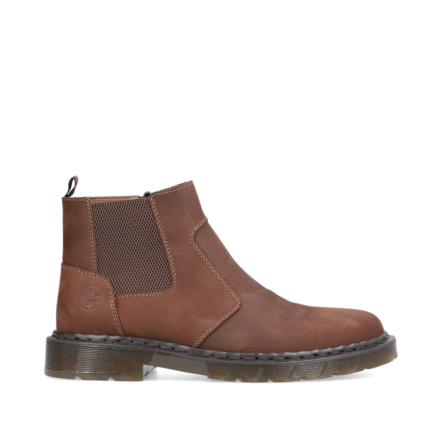 bottes marron à fermeture éclair pour homme rieker 31650-23