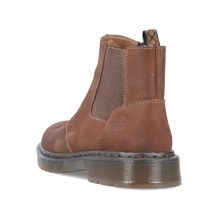 bottes marron à fermeture éclair pour homme rieker 31650-23