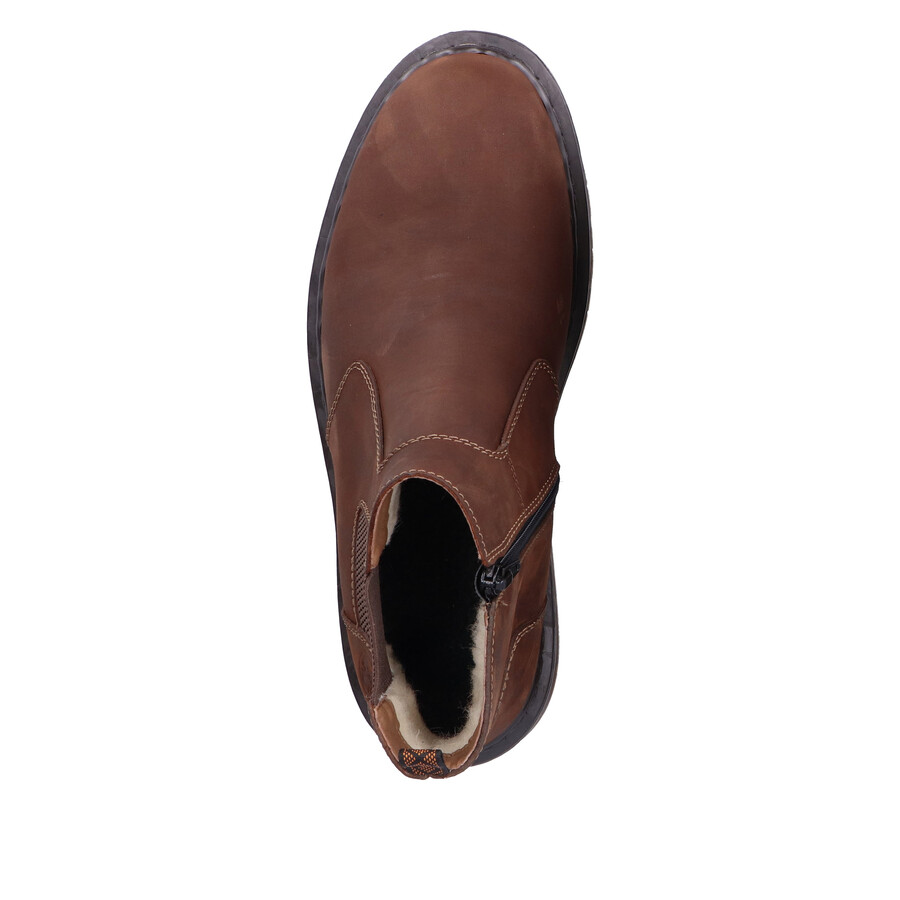 bottes marron à fermeture éclair pour homme rieker 31650-23