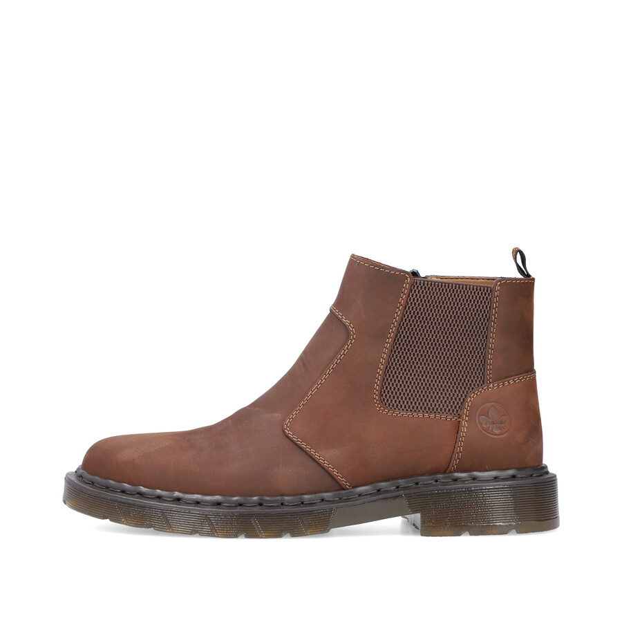 bottes marron à fermeture éclair pour homme rieker 31650-23