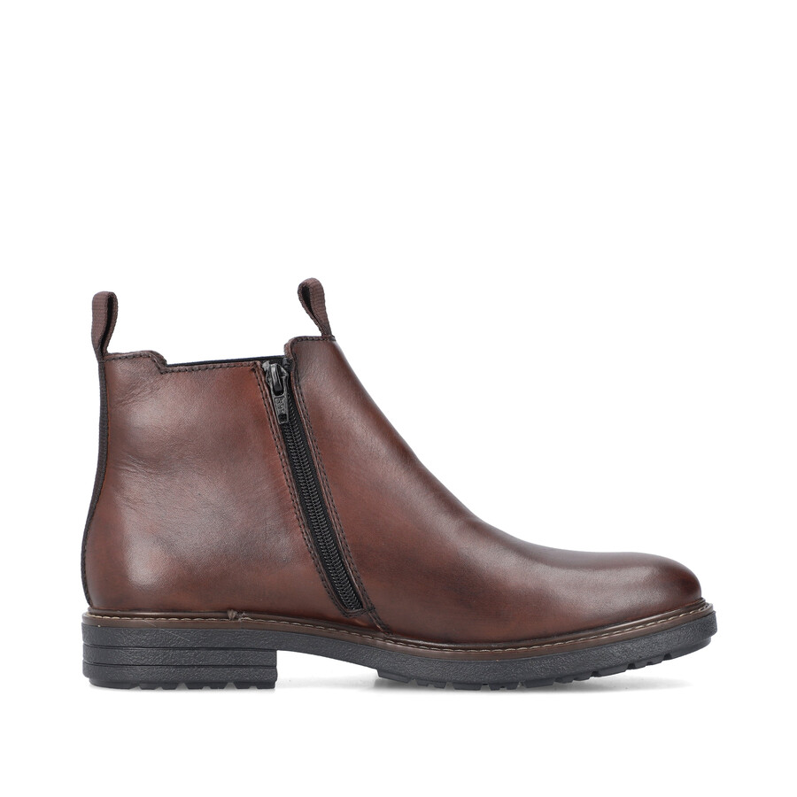 bottes marron à fermeture éclair pour homme rieker 33180-26