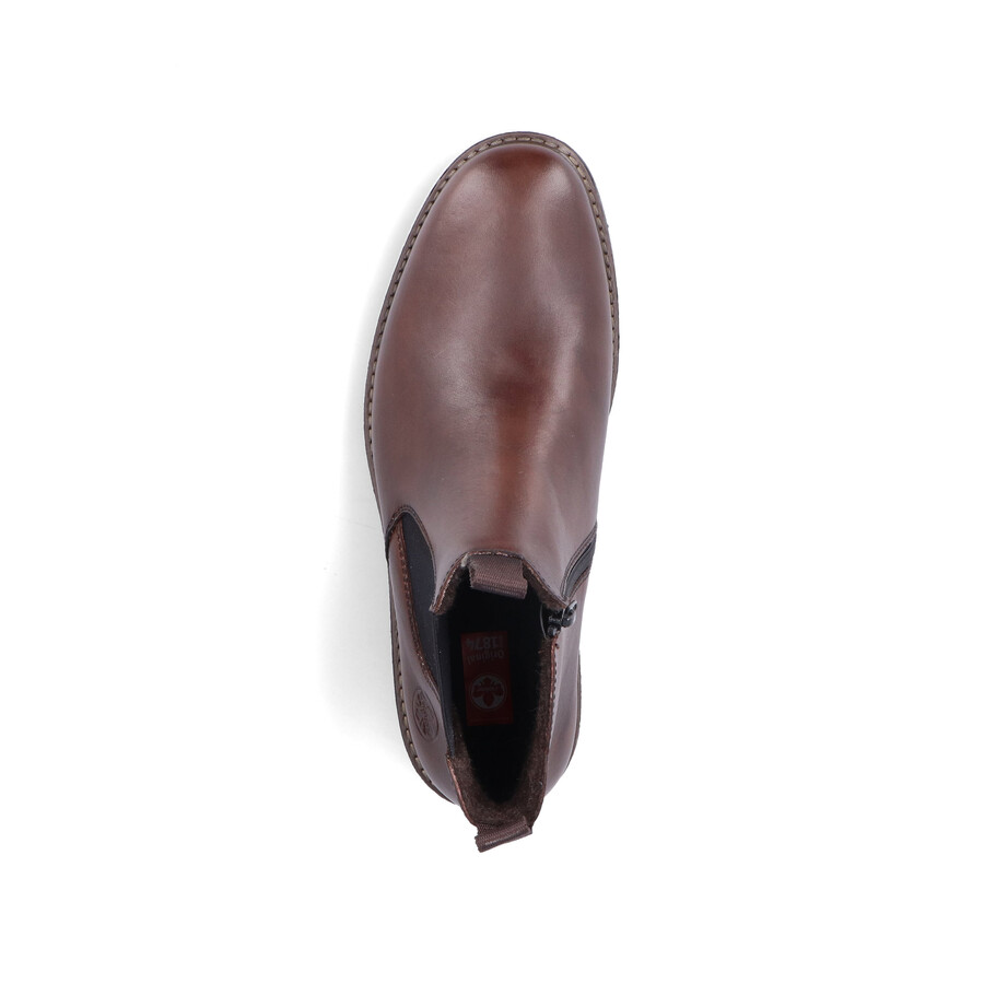bottes marron à fermeture éclair pour homme rieker 33180-26