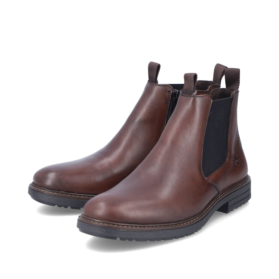 bottes marron à fermeture éclair pour homme rieker 33180-26