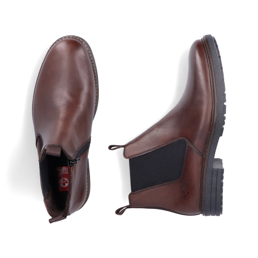 bottes marron à fermeture éclair pour homme rieker 33180-26