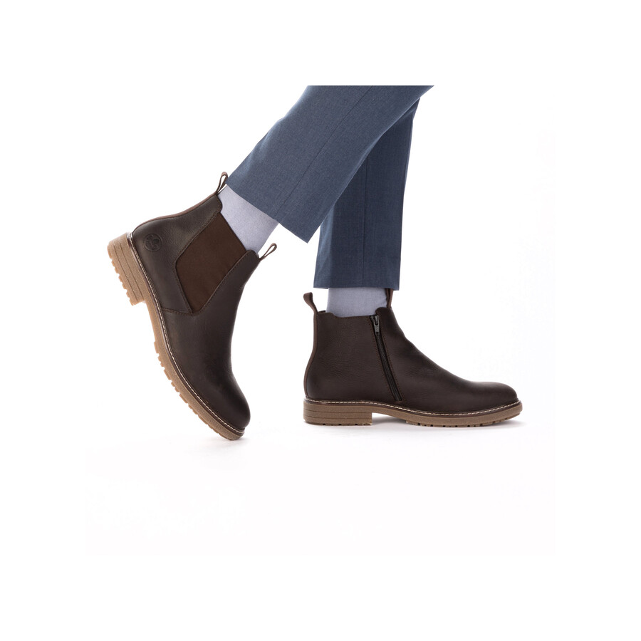 bottes marron à fermeture éclair pour homme rieker 33180-27