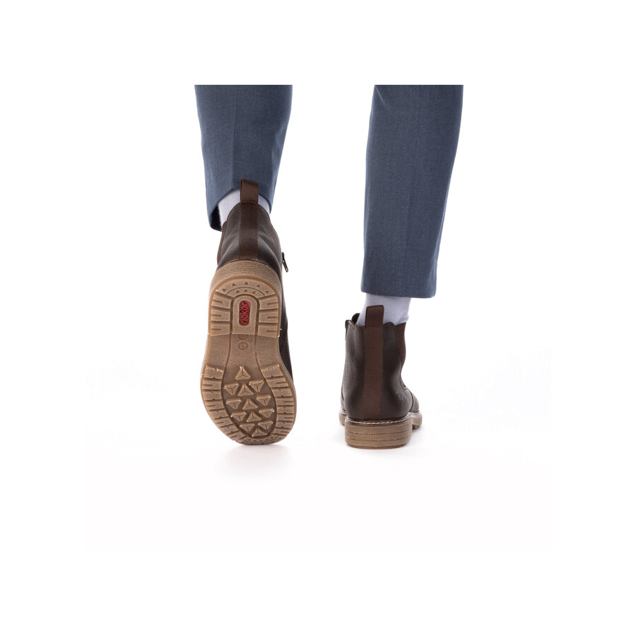 bottes marron à fermeture éclair pour homme rieker 33180-27