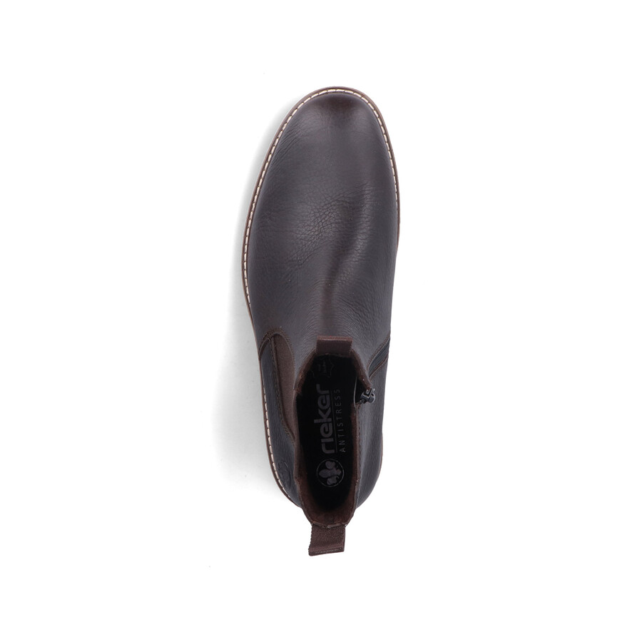 bottes marron à fermeture éclair pour homme rieker 33180-27