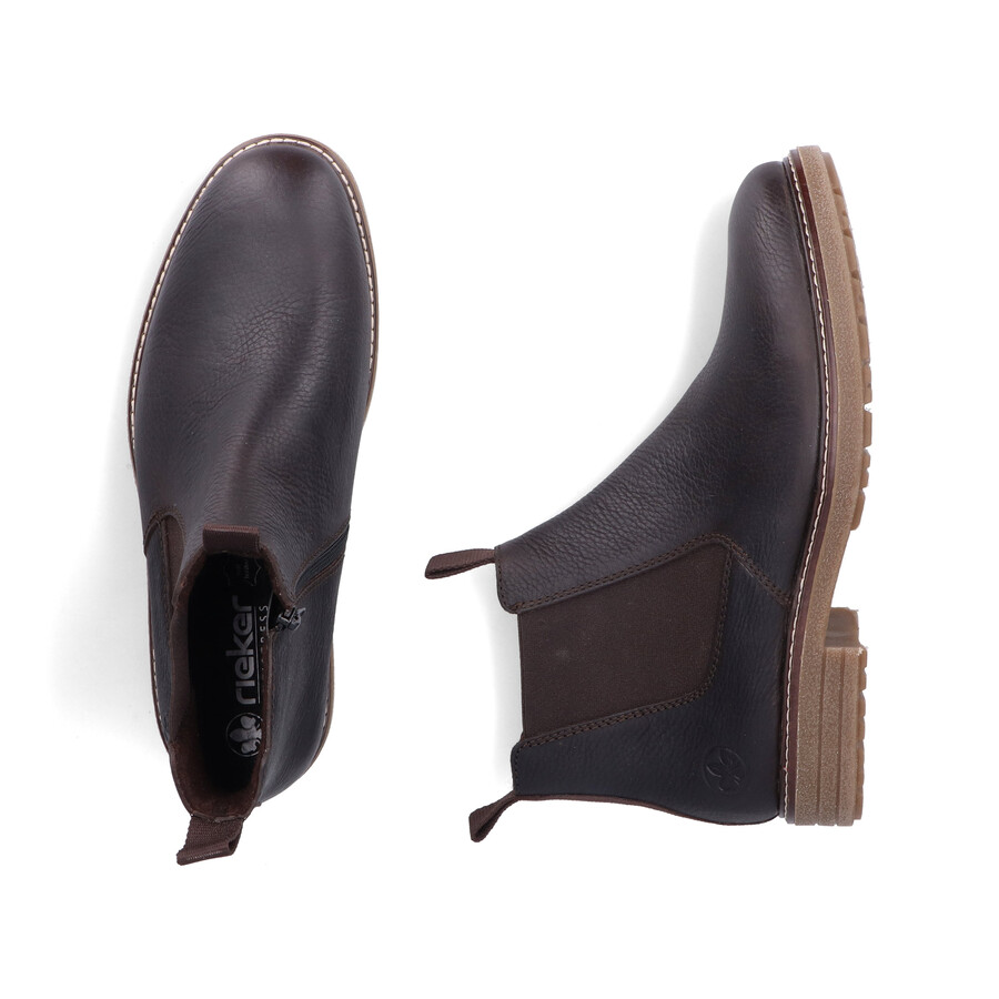 bottes marron à fermeture éclair pour homme rieker 33180-27