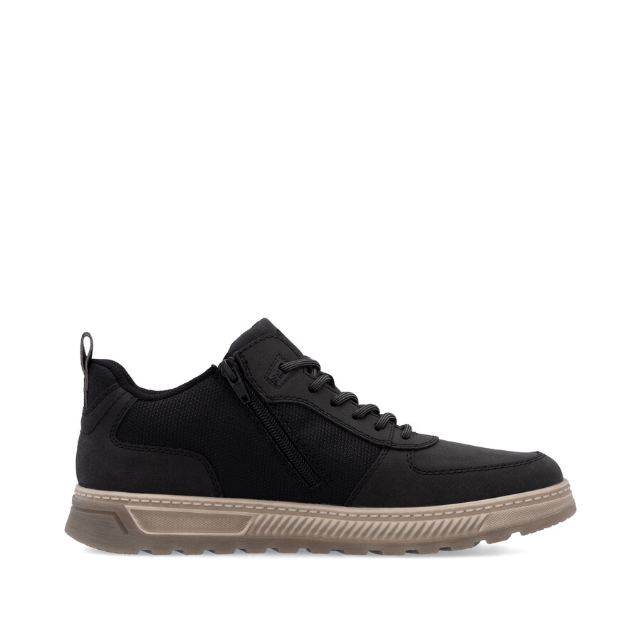 bottes noires à fermeture éclair pour hommes rieker 37004-00