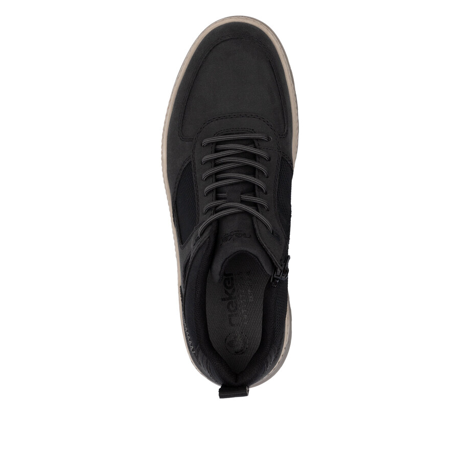 bottes noires à fermeture éclair pour hommes rieker 37004-00