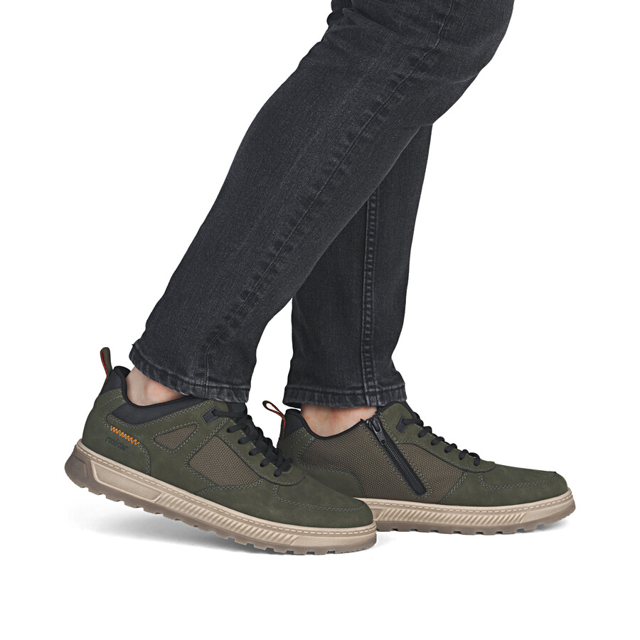 bottes vertes à fermeture éclair pour hommes rieker 37004-54