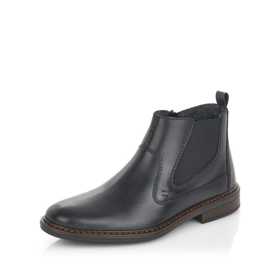 bottes noires à fermeture éclair pour hommes rieker 37662-00