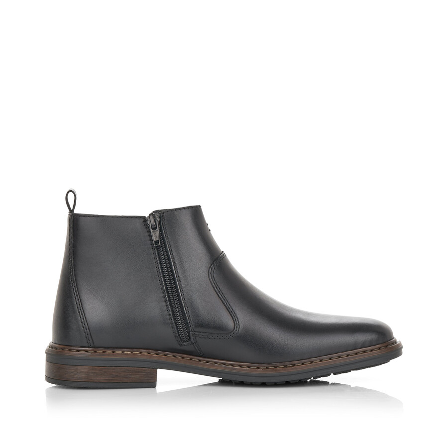 bottes noires à fermeture éclair pour hommes rieker 37662-00