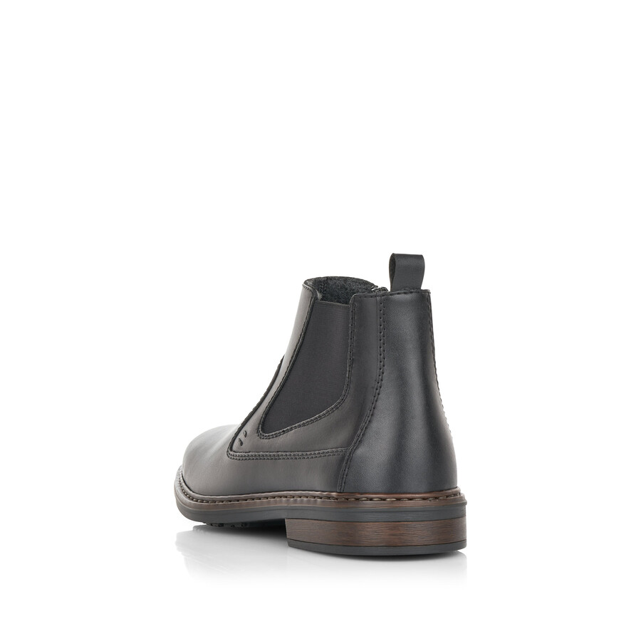 bottes noires à fermeture éclair pour hommes rieker 37662-00