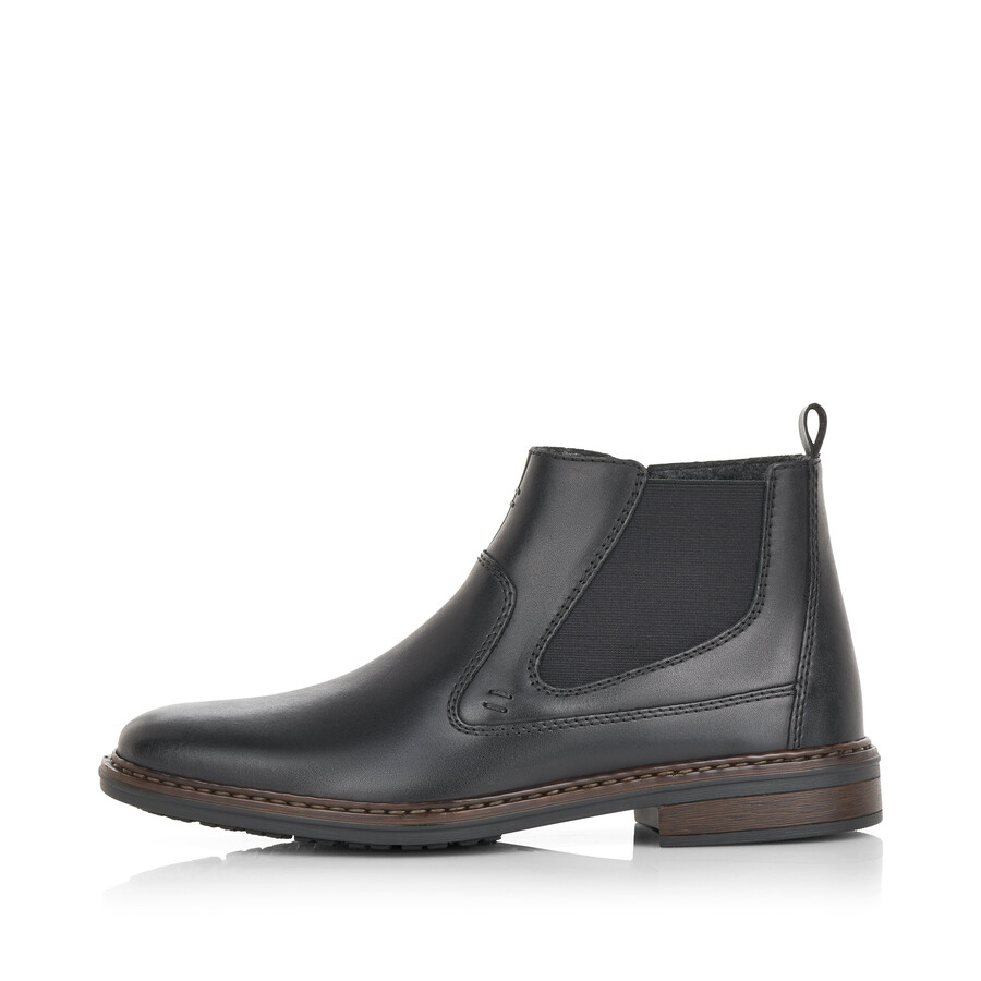 bottes noires à fermeture éclair pour hommes rieker 37662-00