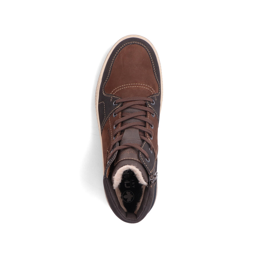 bottes marron à fermeture éclair pour homme rieker 38540-25