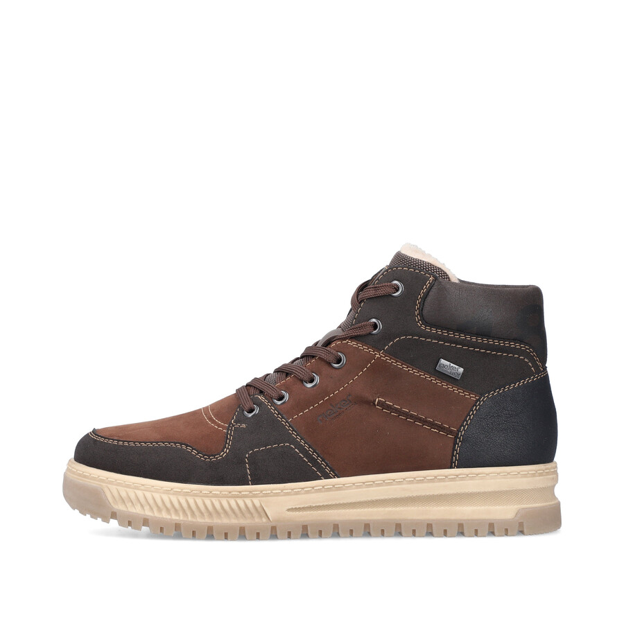 bottes marron à fermeture éclair pour homme rieker 38540-25