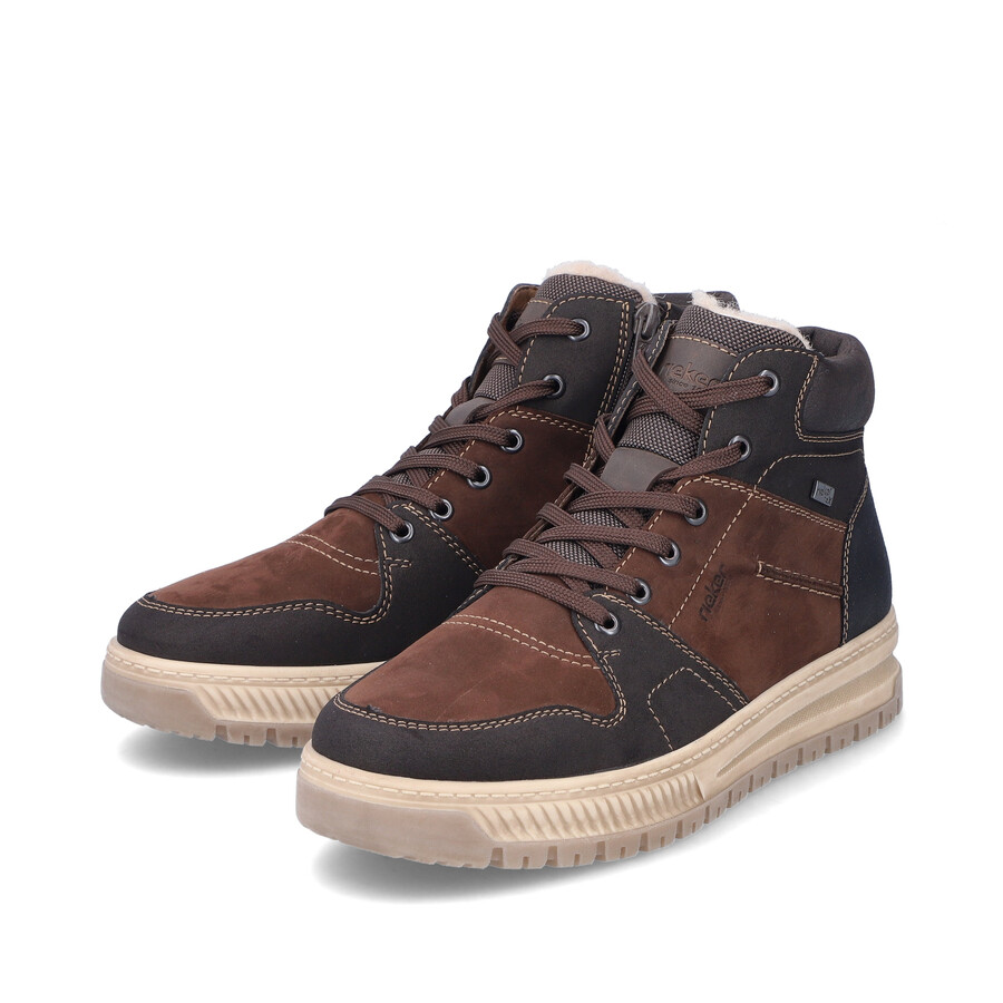 bottes marron à fermeture éclair pour homme rieker 38540-25