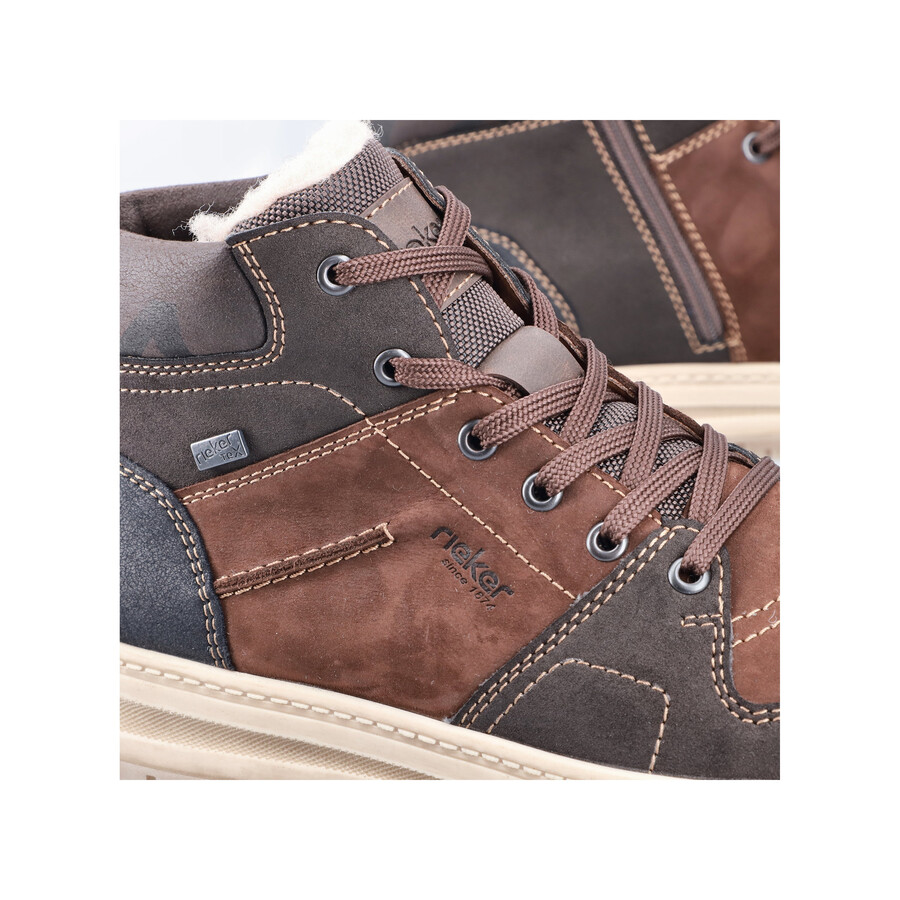 bottes marron à fermeture éclair pour homme rieker 38540-25