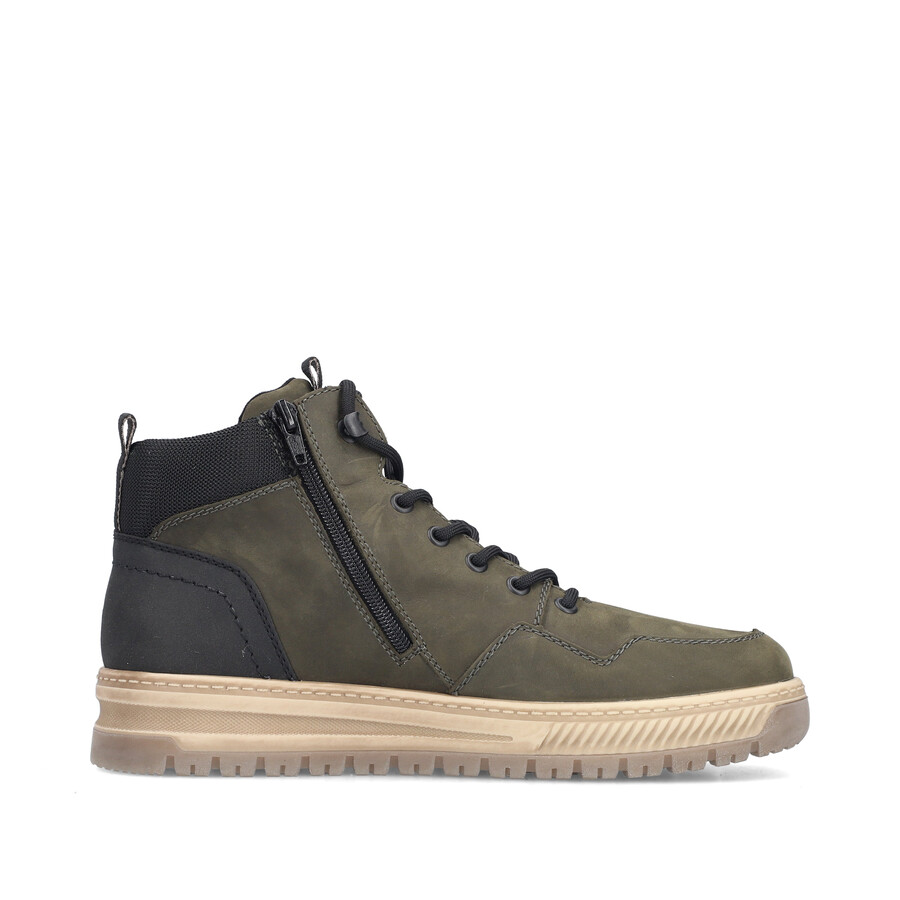 bottes vertes à fermeture éclair pour hommes rieker 38554-54