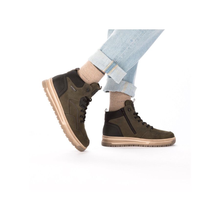 bottes vertes à fermeture éclair pour hommes rieker 38554-54