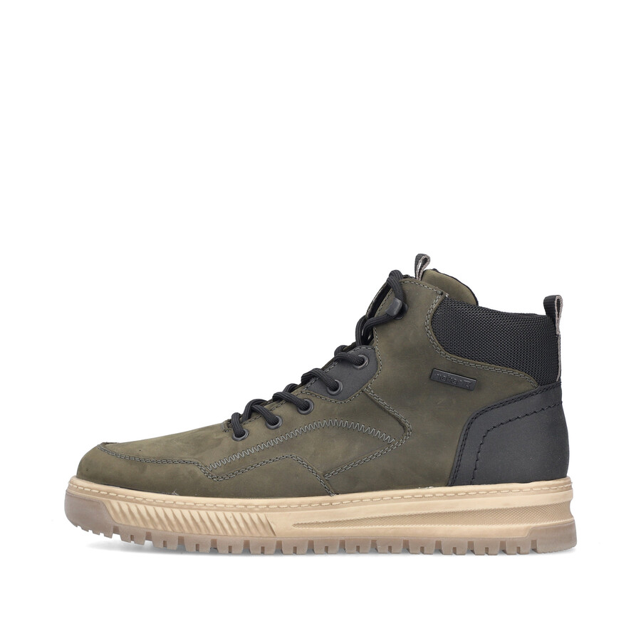 bottes vertes à fermeture éclair pour hommes rieker 38554-54