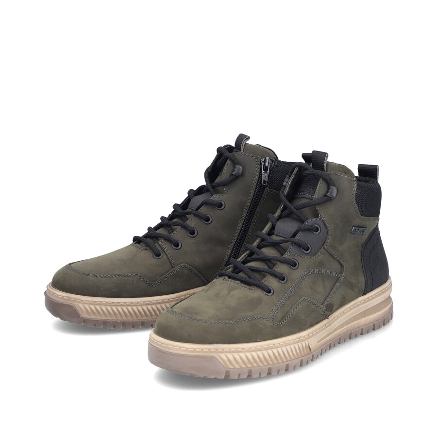bottes vertes à fermeture éclair pour hommes rieker 38554-54
