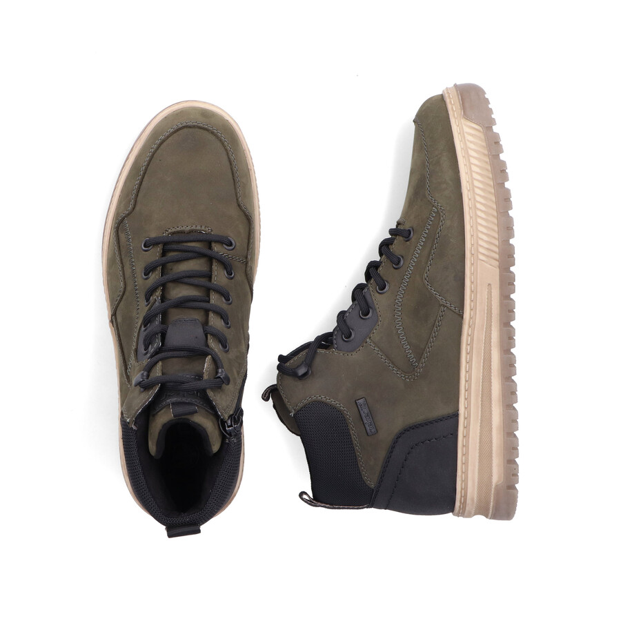 bottes vertes à fermeture éclair pour hommes rieker 38554-54