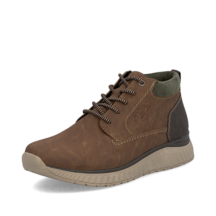 bottes marron à fermeture éclair pour hommes rieker b0603-24