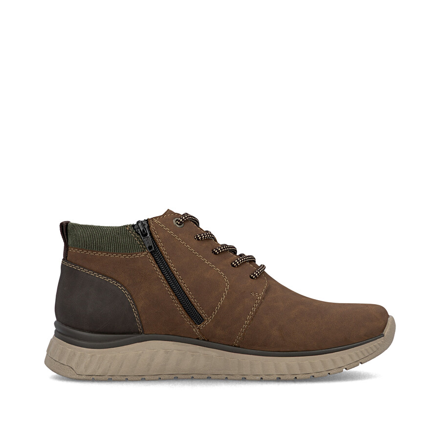 bottes marron à fermeture éclair pour hommes rieker b0603-24
