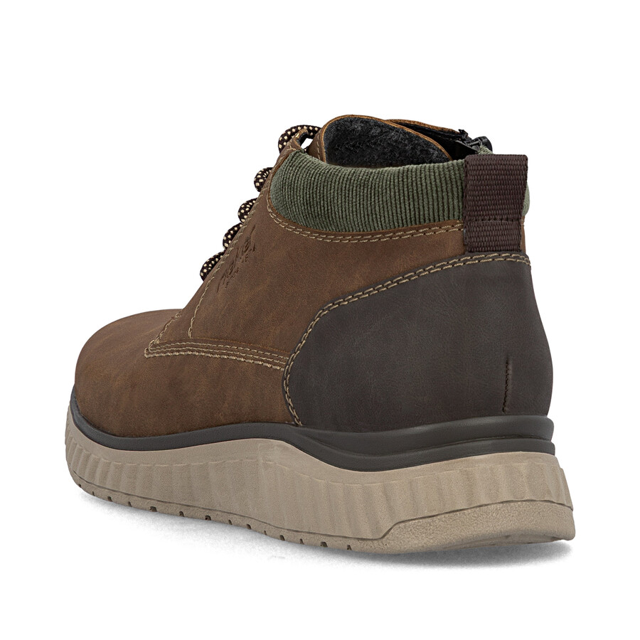 bottes marron à fermeture éclair pour hommes rieker b0603-24