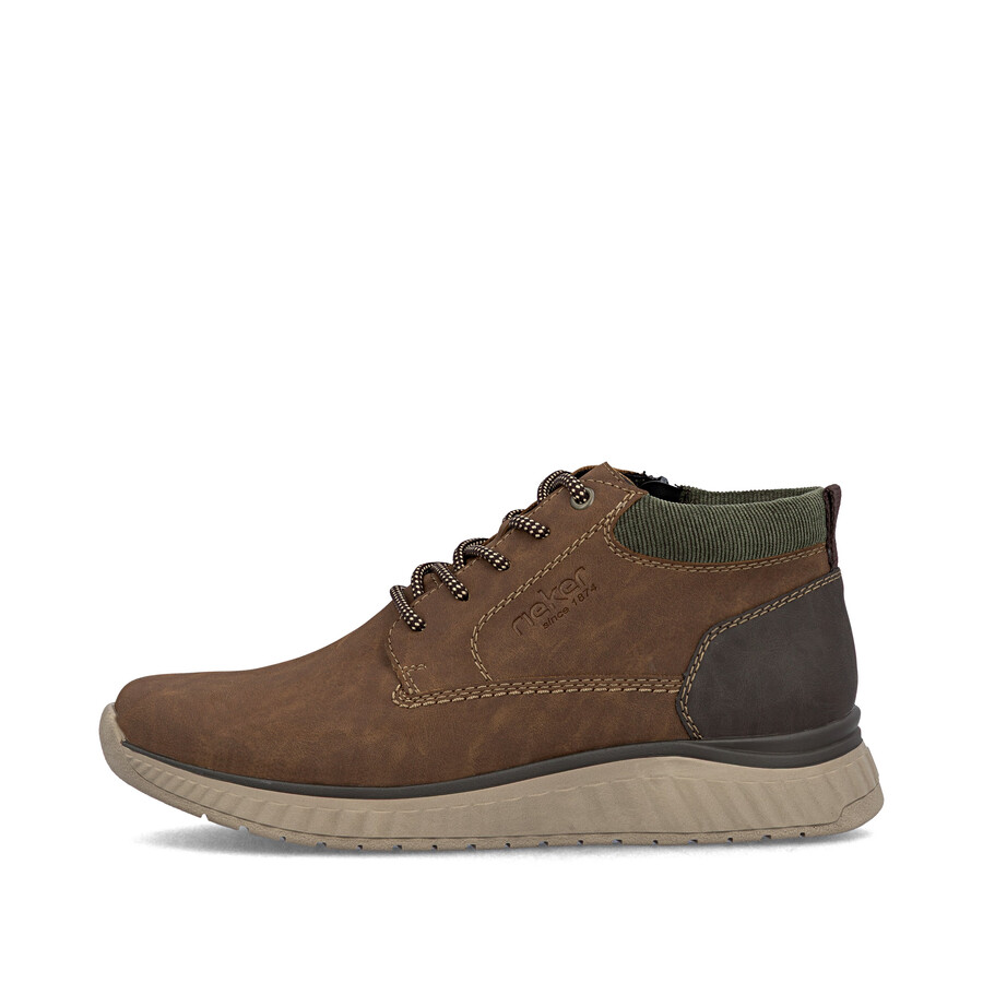 bottes marron à fermeture éclair pour hommes rieker b0603-24