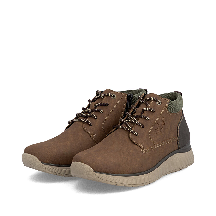 bottes marron à fermeture éclair pour hommes rieker b0603-24
