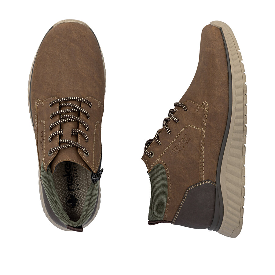 bottes marron à fermeture éclair pour hommes rieker b0603-24