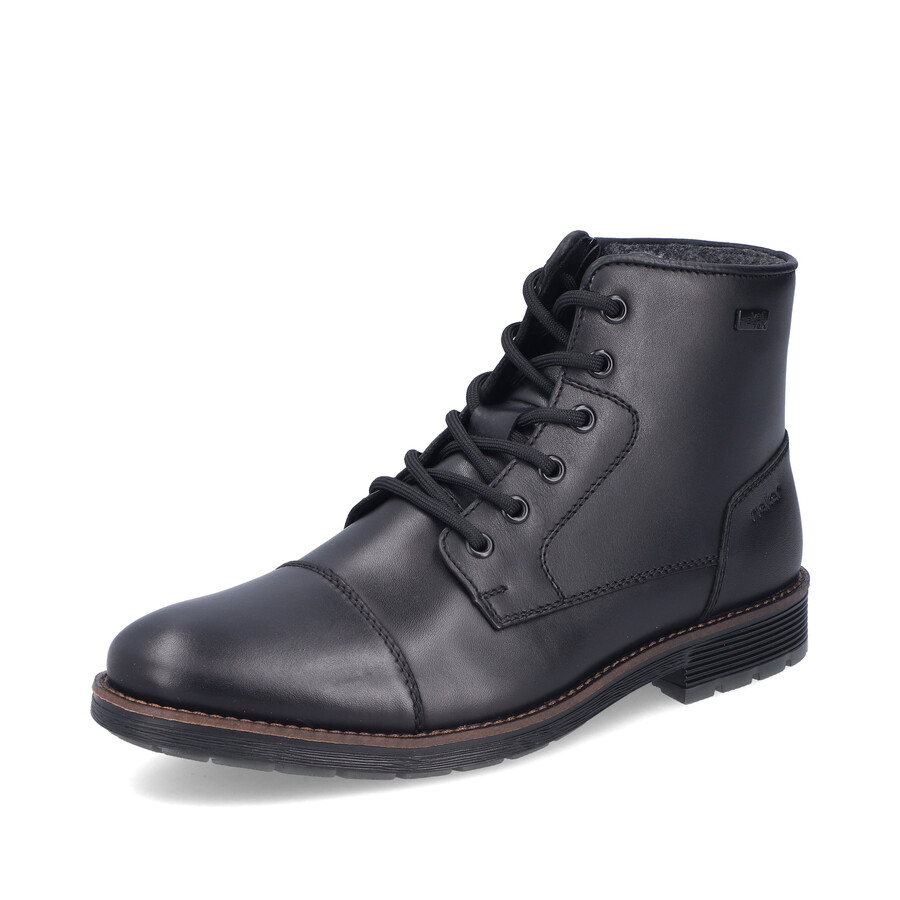bottes noires à fermeture éclair pour hommes rieker f4546-00