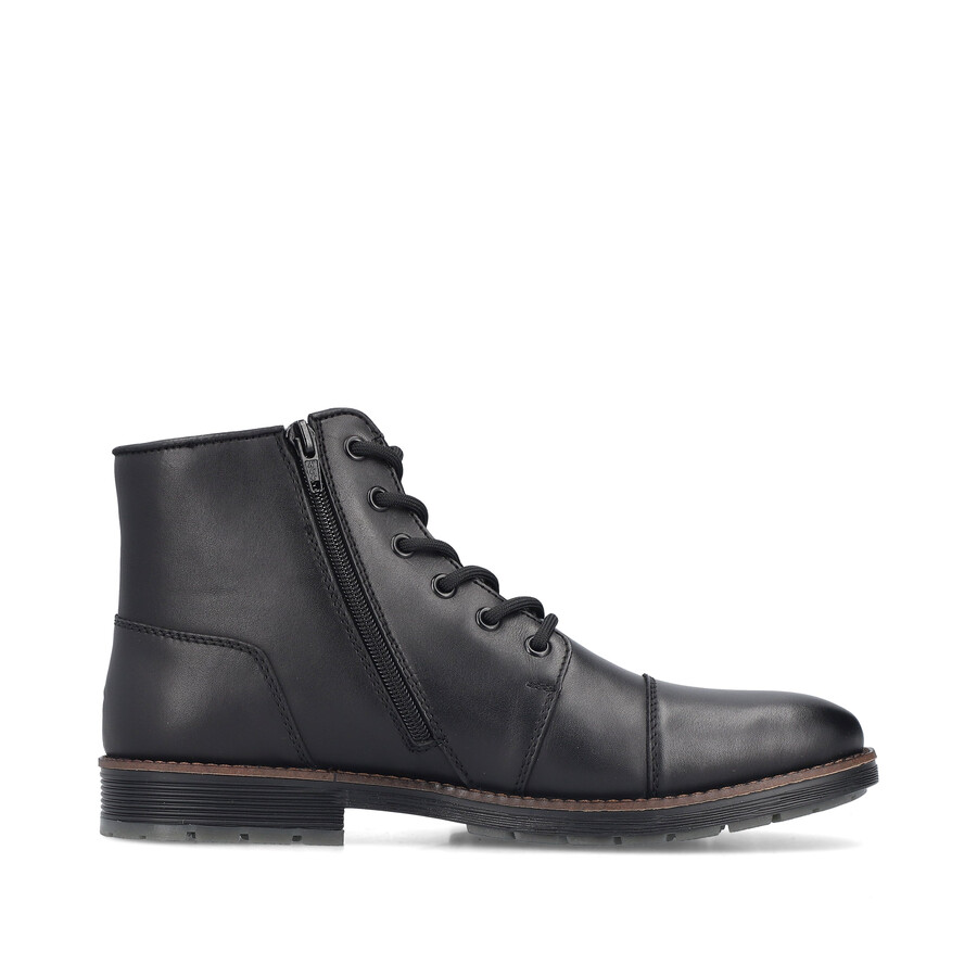 bottes noires à fermeture éclair pour hommes rieker f4546-00
