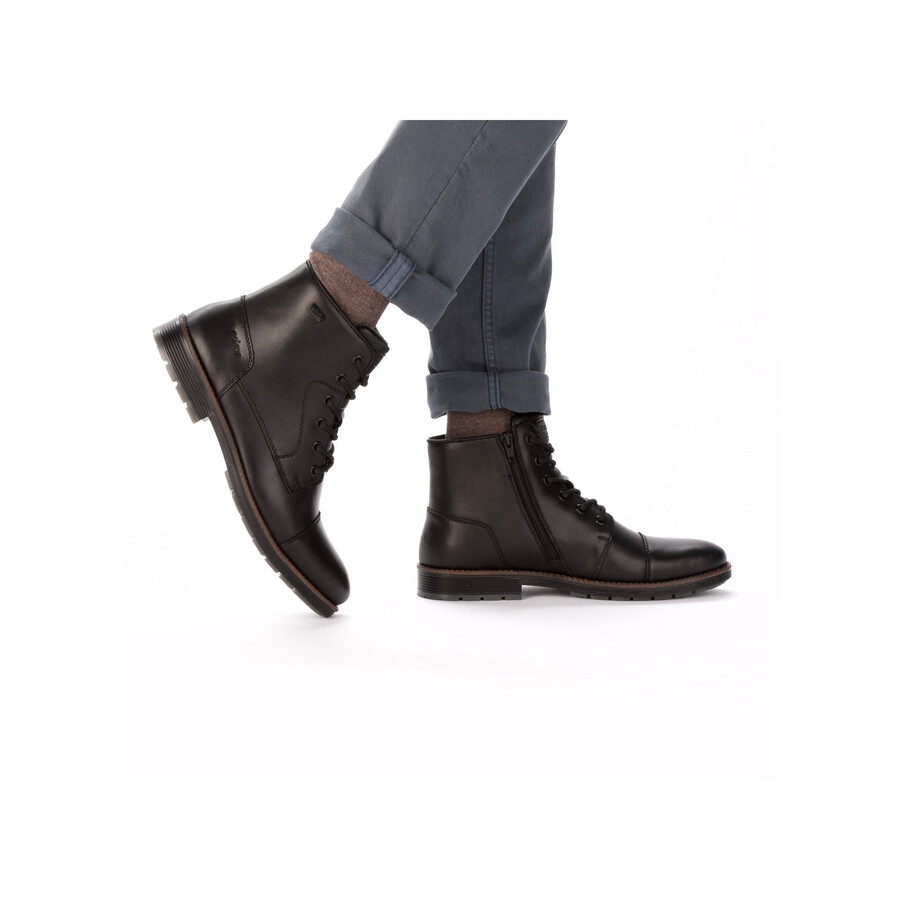 bottes noires à fermeture éclair pour hommes rieker f4546-00