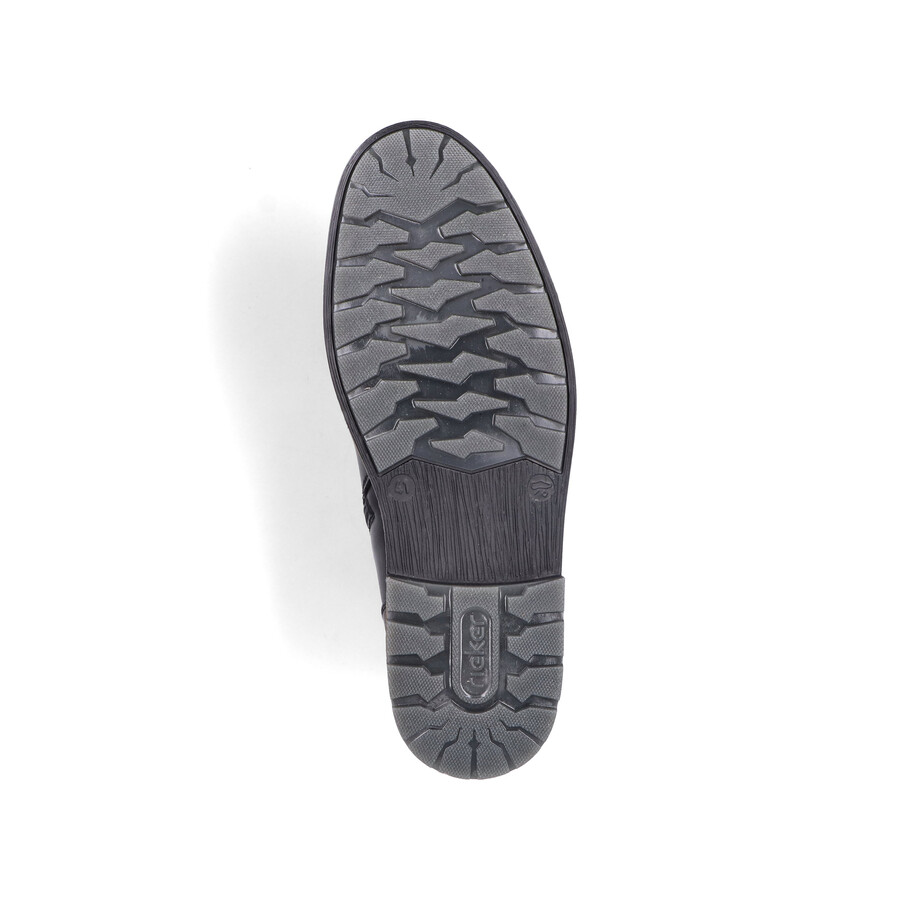 bottes noires à fermeture éclair pour hommes rieker f4546-00