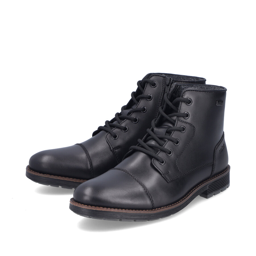 bottes noires à fermeture éclair pour hommes rieker f4546-00