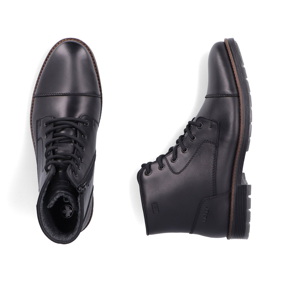 bottes noires à fermeture éclair pour hommes rieker f4546-00