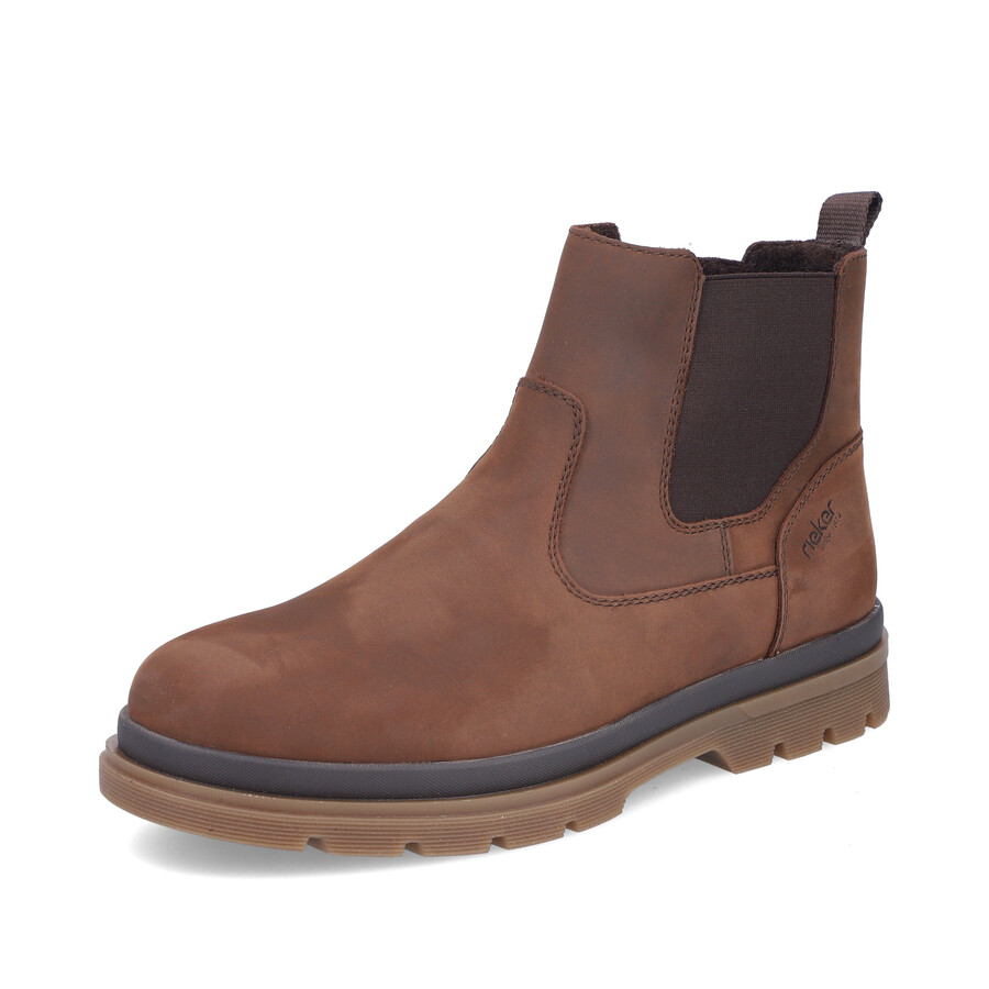 bottes marron à fermeture éclair pour homme rieker f7051-23